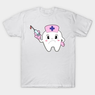 Teeth as Nurse with Syringe T-Shirt